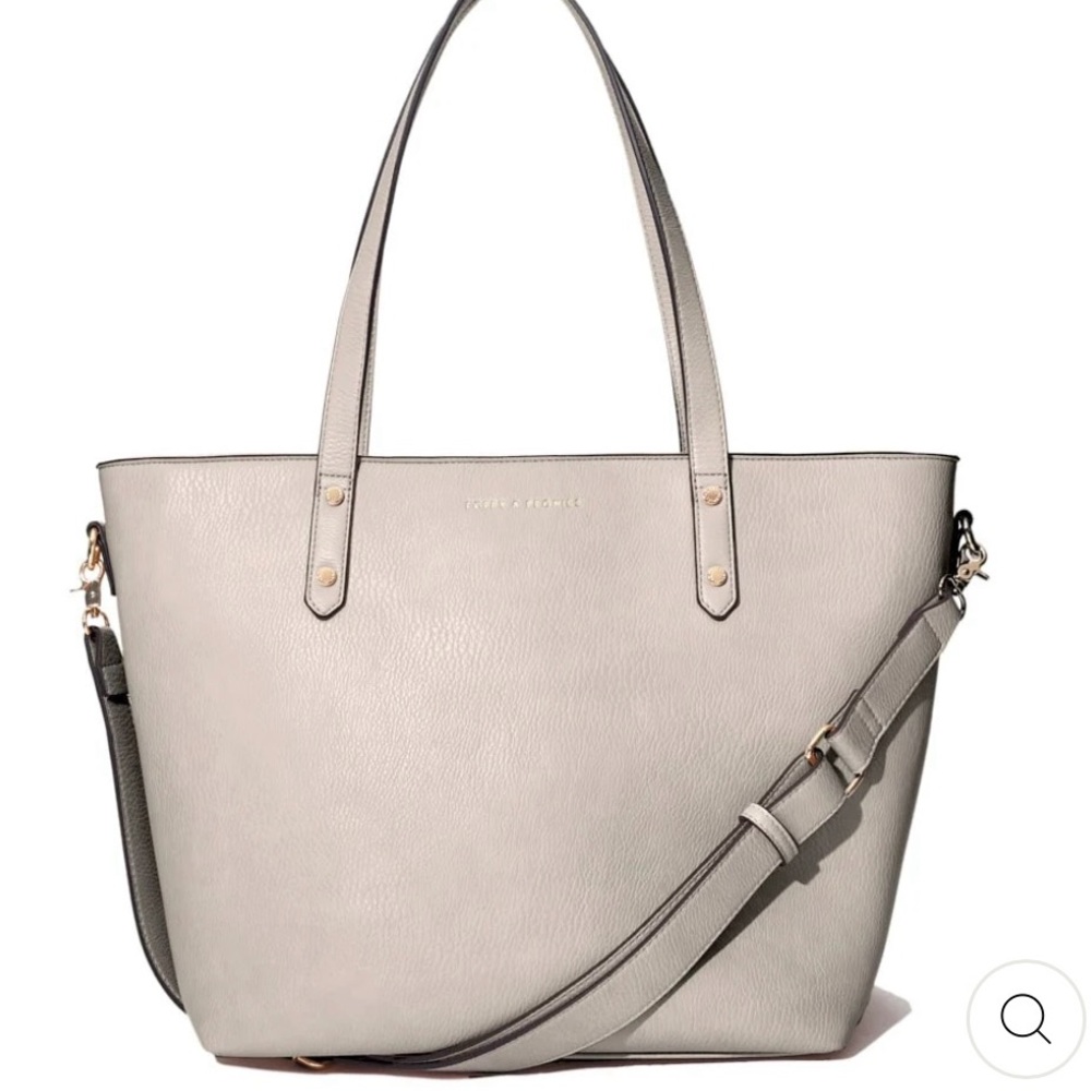 Poppy & Peonies Go-Getter Tote in Fog